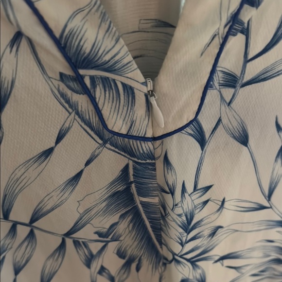 Oscar De La Renta Vibtage Blue Palms kaftan size Medium - Picture 5 of 6